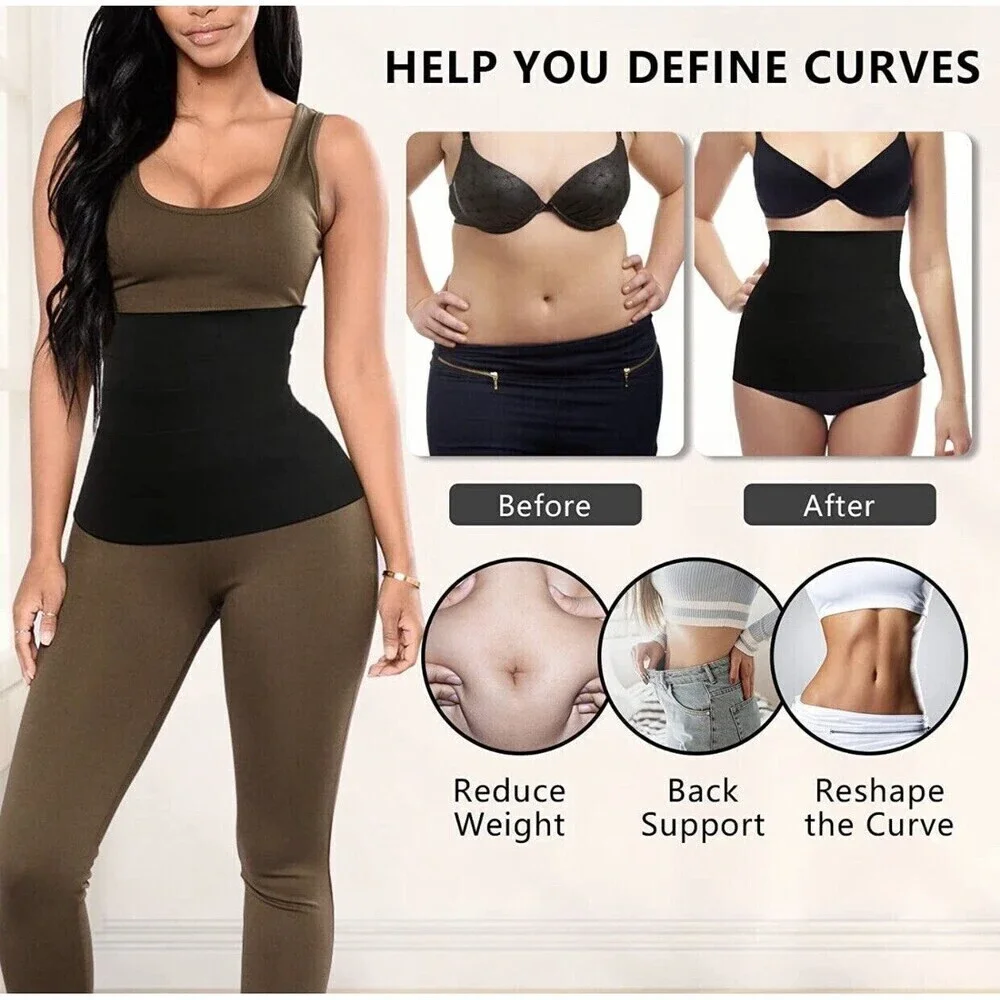 dumoyi waist trimmer Bandage Wrap Tummy Control Waist  Back support 3 3/4 width